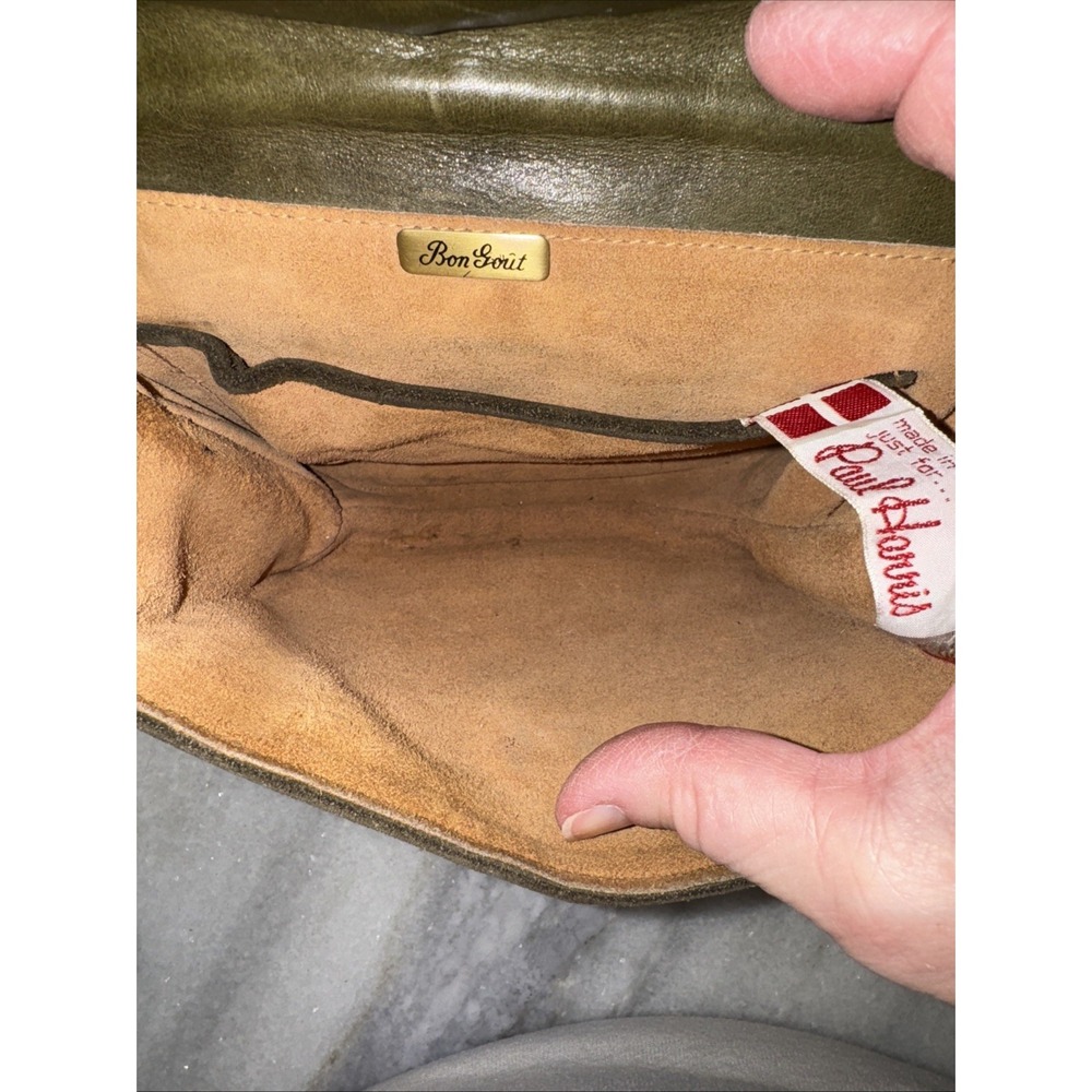 Vintage Brown/green Suede Silver Chain Paul Harris Purse‎ DenmarkGW995 - Picture 11 of 11